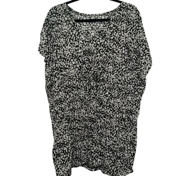 H&M Womens Black & White Patterned Blouse S - Picture 1 of 5